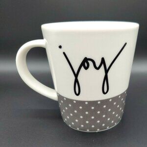 Ellen DeGeneres ED Royal Doulton London JOY Gray with Dots Coffee Mug